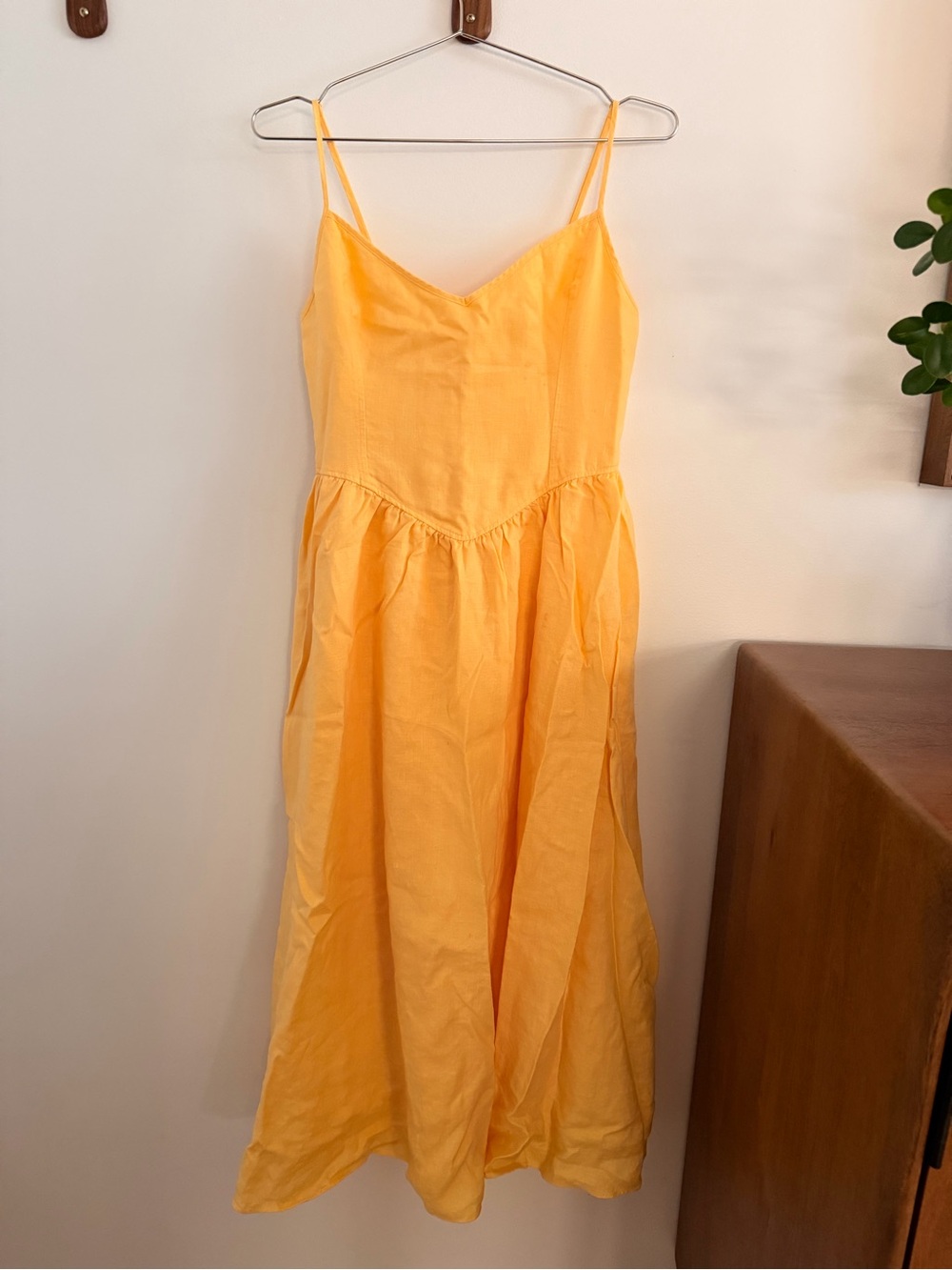 Aritzia Yellow Sundress Maxi with Spaghetti Straps